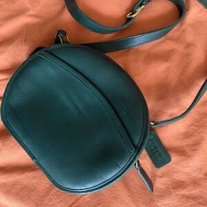 Vintage Coach 9901 Canteen Green Leather bag